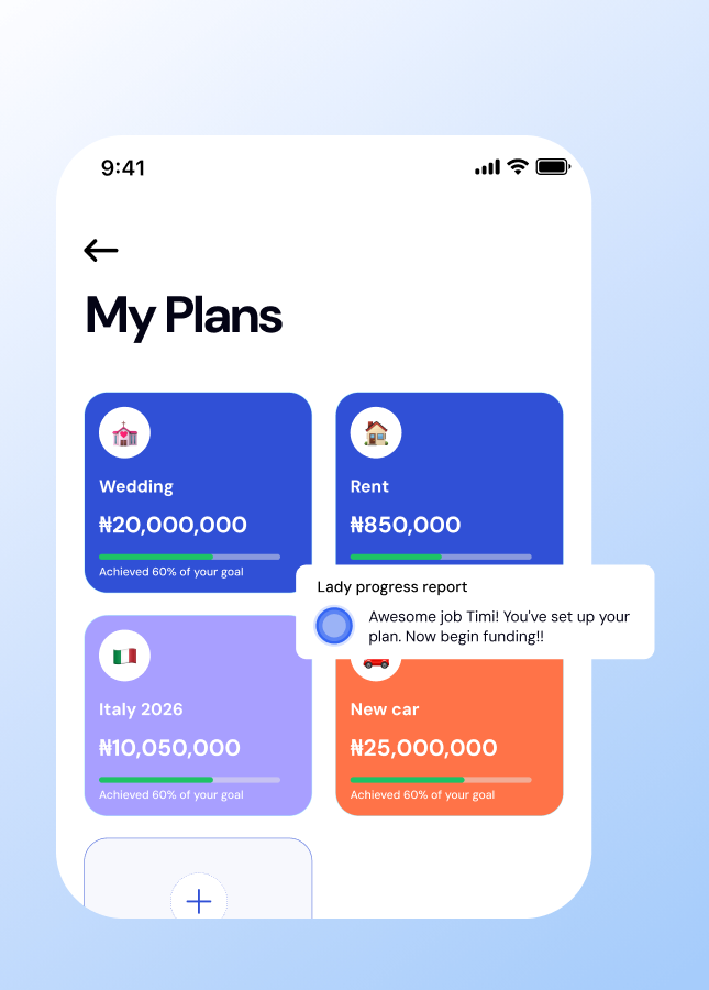 Create your personalized finance goals