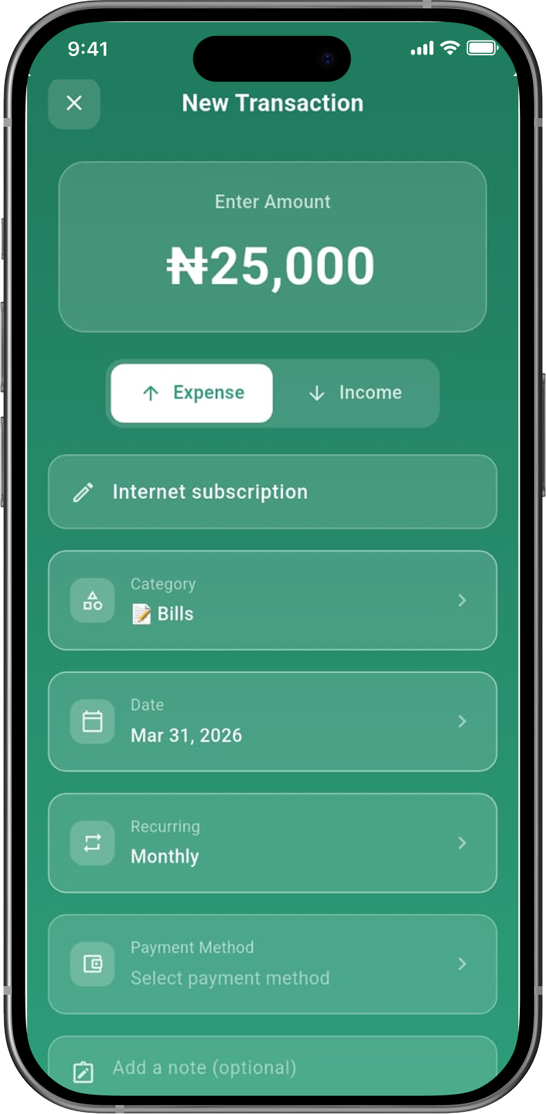 Log or Link Transactions
